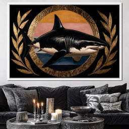Gilded Shark Triumph Halo - NicheCanvas