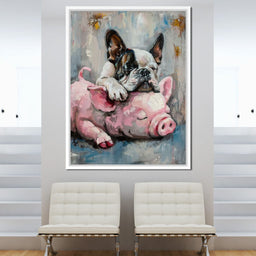 Frenchie Piglet Dreamy Den - NicheCanvas