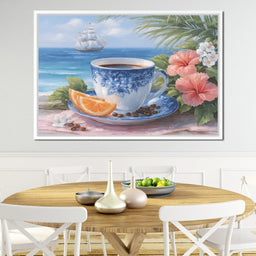 Seaside Morning Tranquility Coffee - NicheCanvas