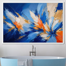 Cobalt Flowerstorm - TooplesArt - NicheCanvas