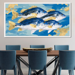 Golden Fins Ocean Quartet - NicheCanvas