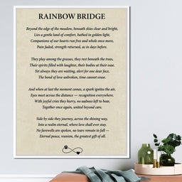 Rainbow Bridge Poem - NicheCanvas
