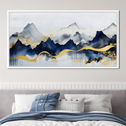 Midnight Peaks Golden Drift - NicheCanvas