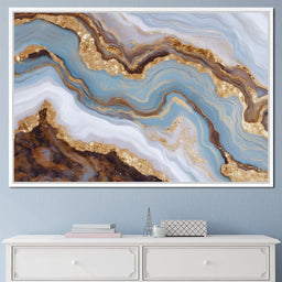 Gilded Riverstone Drift - NicheCanvas
