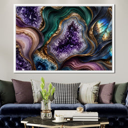 Gemstone Rivers Beneath The Moon - TooplesArt - NicheCanvas