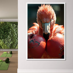 Flamingo Pugilist - NicheCanvas