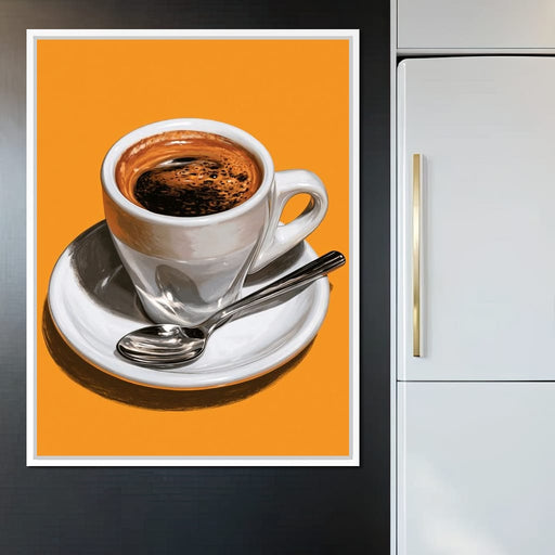 Bold Morning Ritual on Gold Canvas Print