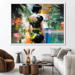 Tropical Garden Muse Portrait - NicheCanvas