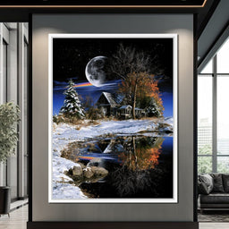 Silent Solstice By The Frozen Shore - NicheCanvas