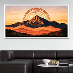 Golden Peaks Before The Solstice Sun - NicheCanvas