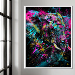 Vibrant Spirit of the Elephant - NicheCanvas