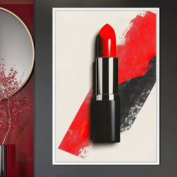 Radiant Lipstick Allure on Canvas - NicheCanvas