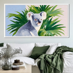 Koala Among Verdant Leaves - NicheCanvas