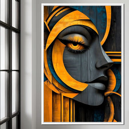 Golden Abstraction Odyssey - NicheCanvas