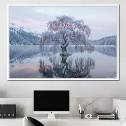 Willow of the Frosted Lake - TooplesArt - NicheCanvas