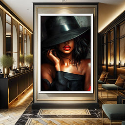 Dark Allure Under the Brim - NicheCanvas