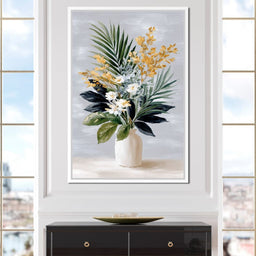 Golden Botanicals Still Life - NicheCanvas