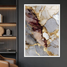 Gilded Marble Rift Elegy - NicheCanvas