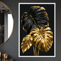 Gilded Foliage Dark Contrast - NicheCanvas