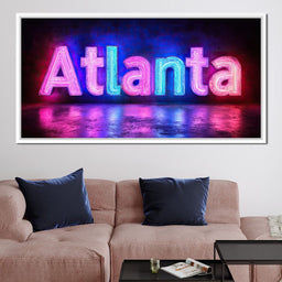 Electric Night Atlanta Glow - NicheCanvas