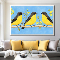 Golden Songbirds Gathering - NicheCanvas