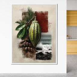 Cacao Pod Coastal Life - NicheCanvas