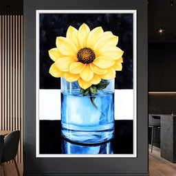 Golden Petal Reflection - NicheCanvas