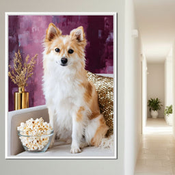 Glam Pomeranian Popcorn Night - NicheCanvas