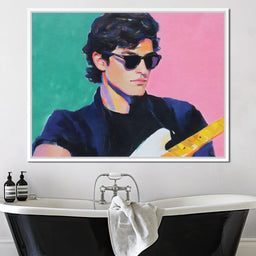 Retro Cool Guitar Sunglass Hero - NicheCanvas