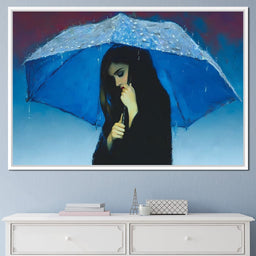 Rainbound Reverie Blue Shelter - NicheCanvas