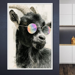 Stray Goat With A Painted Perspective - NicheCanvas