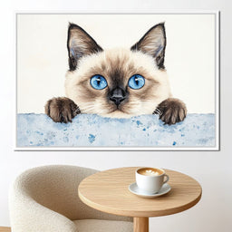 Curious Glance of Feline Eyes - NicheCanvas