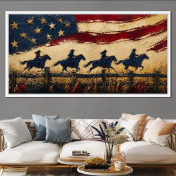 Galloping Past Frontier Lines - NicheCanvas