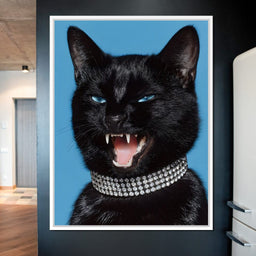 Fierce Midnight Feline Glamour - NicheCanvas