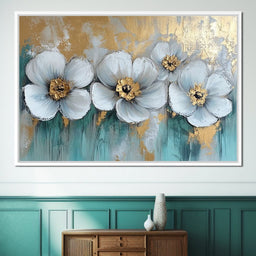 Golden Petals Dreamscape Blooms - Wildrose Creations - NicheCanvas