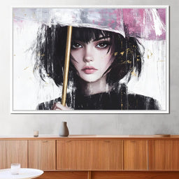 Whispering Elegance Beneath Rain - NicheCanvas