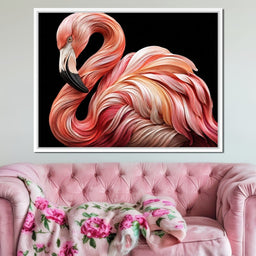 Silk Strand Flamingo Curve - TooplesArt - NicheCanvas