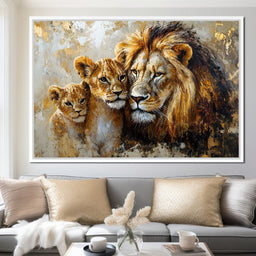 Majestic Bond of the Wild Lions - NicheCanvas