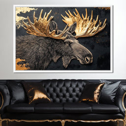 Golden Majesty Among Leaves - NicheCanvas