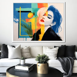 Vivid Citrus Pop Portrait Muse - NicheCanvas