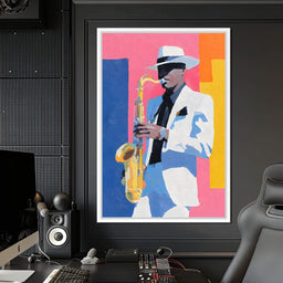 Vibrant Jazz Sax Soloist Style - NicheCanvas
