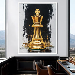 Golden Chess Splendor - NicheCanvas