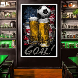 USA Soccer Beer Mugs Goal - NicheCanvas