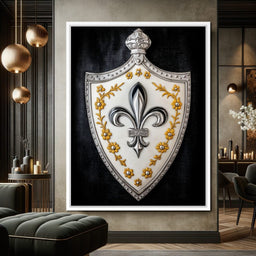Fleur De Lys Shield Radiance - NicheCanvas