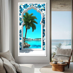 Tropical Window to Tranquility - NicheCanvas