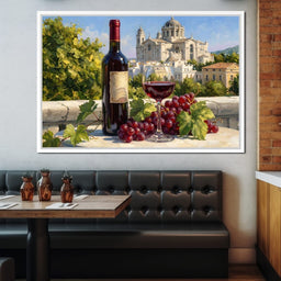 Vintage Wine Harvest Near Cathedral - NicheCanvas
