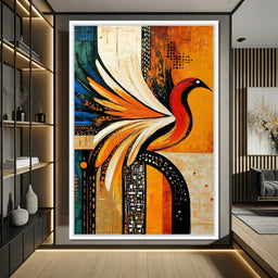 Vivid Phoenix Harmony Flight - NicheCanvas