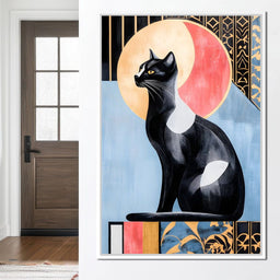 Feline Moonlit Elegance - NicheCanvas