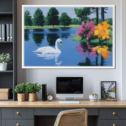 Swan Lake Reflections - NicheCanvas