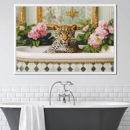 Leopard Luxe Floral Bathing - NicheCanvas